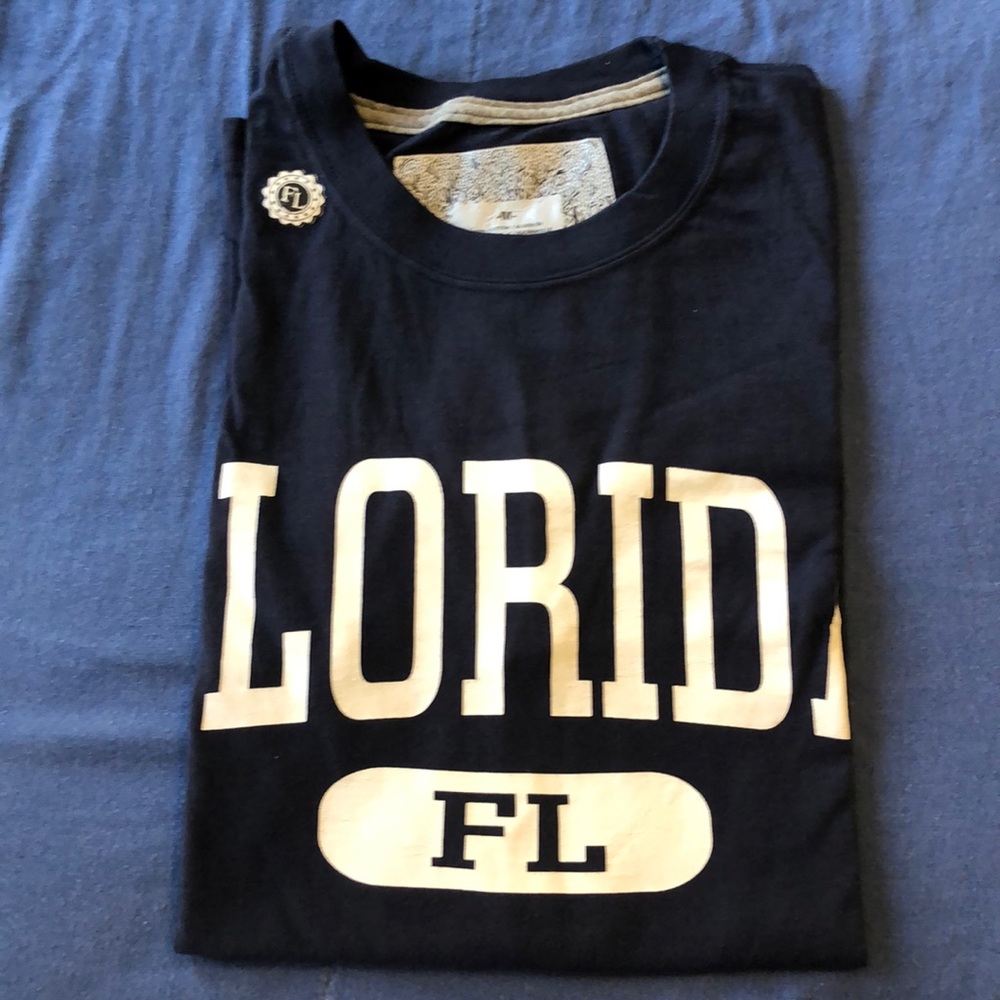 Anvil Knitwear Florida Navy Blue T-Shirt